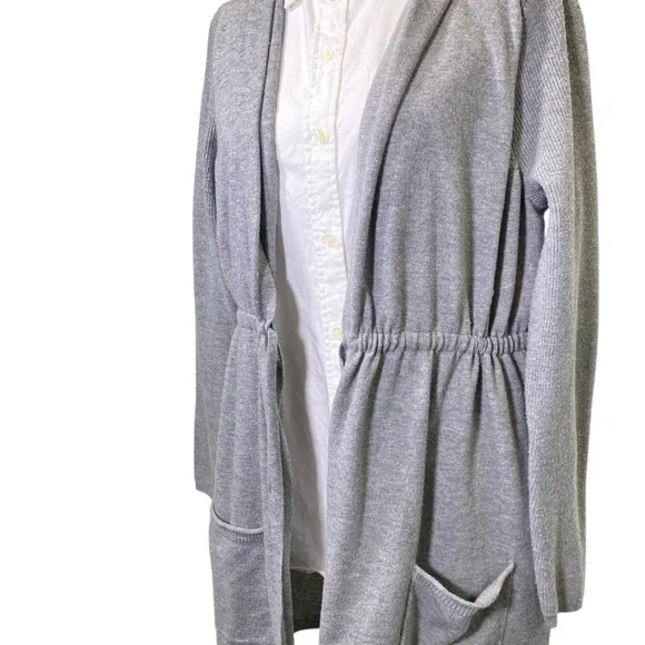 TORRID Women's size 0 (L) Gray Everyday Anorak Hooded Cinched Waist Sweater - Picture 4 of 11